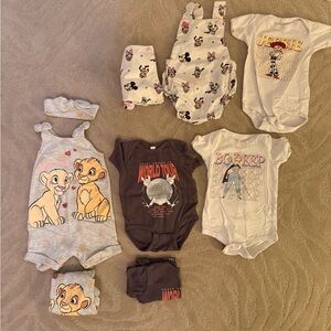 Assorted Disney onesies